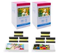 2X KP-108IN Compatible with Canon Selphy CP1500 Photo Paper & Ink Cartridge