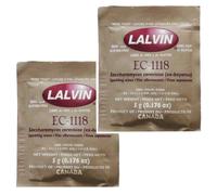2x Lalvin EC-1118 Champagne Yeast 5g Sachet 18% Homebrew Wine Making 4.5L-23L