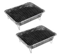 2X Landmann Aluminium Disposable Grill Alu Camping Picnic BBQ Single Use Grill