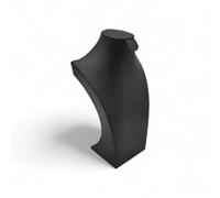 2x Large Black Leatherette Necklace Bust Display Stand for Chains and Pendants - Jewelry Display Holder for Shops, Counters, Craft Fairs & Exhibitions - Durable, Easy-to-Clean Showcase Bust