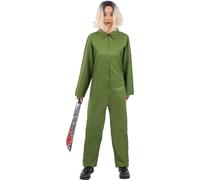 (2X Large (Chest 50-52)) Green Boiler Suit Costume