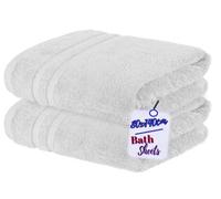 2X Large Jumbo Bath Sheet Luxury 100% Egyption Cotton XL Towels Super Absorbent Quick Dry Big Bathroom Soft Towels (White)
