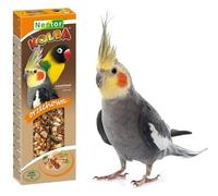 2x Large Parakeets or Parrot NUTS Seed Sticks Parrots Cockatiel Canaries 115g Wild Bird Food Treats Conures Cockatoo Budgie Canary Finches Birds Snacks with Hooks