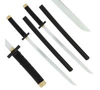 2x LARP Foam Toy Collectors Cosplay Japanese Bokken Wakizashi BENDY Swords & Sheaths
