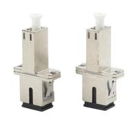 2x LC to SC Fibre Optic Coupler Single Mode Adapter for Communication Networks Low Attenuation Silver