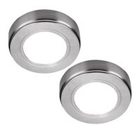 *240V Mains* LED Under Cabinet Kitchen Spotlights | Brushed Nickel & Natrual White | Surface or Flush Mounted Light Fittings | Recessed Cupboard Worktop Counter Unit Lighting Kit | Loops