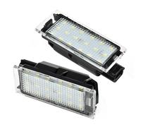 2x LED License Plate Lights, Number License plate Lamp for Merceds-Benz Smart Fortwo Forfour W453 W415, Vauxhall Movano Vivaro, Nissan NV300 NV400, White 6000 K Waterproof Error Free Auto lighting