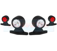 2x LED RED WHITE SIDE END MARKER LIGHTS FOR IFOR WILLIAMS INDESPENSION TRAILERS
