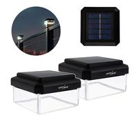 2x LED Solar Lamp Garden Lamp Patio Lamp Post Lamp 100x100mm
