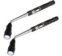 2x LED Telescope Torch Swan Neck Magnet Flex Work - Light Tool