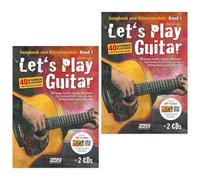 2x Let's play Guitar Band 1 (Doppelpack) (EH 3757, 9783866261587) + Soundman Pflegetuch aus Mikrofaser + 2 Gitarrenpleks