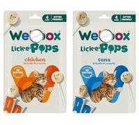 2x Lick-e-Pops Freeze Dried Cat Treats Variety Pack Chicken and Tuna - Bundled by GetInStyle Shop