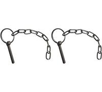 2x Linch Pin and Chain, 6mm, Ifor Williams, Trailer, Lynch pin, 36mm ring