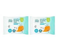 2X Little Ones Botty Potty Training Frangrance Free Wipes 60 Pack