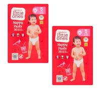 2X Little Ones Size 5 Nappy Pants 36 Pack