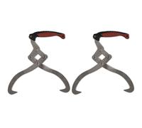 2x Log Tongs with TPR Handle Forestry Grabber Skidding Lifting Timber vidaXL