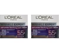 2x L'Oreal Paris Wrinkle Expert 55+ Night Cream Anti-Wrinkle Densifying Cream