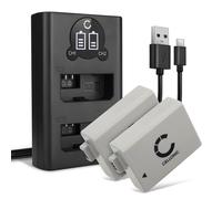 CELLONIC 2x Battery for Camera Compatible with Canon EOS 500D, EOS 1000D, EOS 450D, LP-E5 - (1020mAh, 7.4V) + Dual Charger