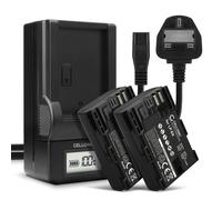 2x LP-E6 LP-E6N Battery & LCD Smart Charger for Canon WFT-E5 EOS 60D EOS 7D