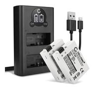 CELLONIC 2x Battery for Camera Compatible with Canon EOS 600D, EOS 550D, EOS 700D, LP-E8 - (1020mAh, 7.4V) + Dual Charger
