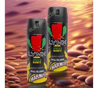 2x LYNX AFRICA & MARMITE 48 Hrs 150ml DEODORANT For All Lovers
