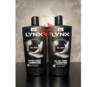 2x Lynx Black 700ml XXXL Shower Gel Body Wash for Men, Extra Large Bottles