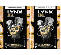 2X Lynx Gold Duo Gift Set , Body Wash and Deodorant with Oud and Vanilla Scent