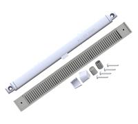 2X M.J 264mm EA2200 MJ2000 White Inside Agate Grey Outside Trickle Slot Vent for uPVC, Timber, Aluminium Window Prevents Condensation, Damp & Mould by Air Ventilation Adjustable Flap (2 Sets)