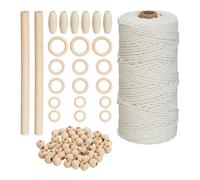 2x macramé set 218 m with 30 rings - DIY craft kit for crafting
