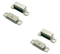 2x Magnetic Cupboard Door Catch 36.5mm Fixing Centres 3.5kg Pull Nickel Plated
