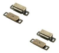 2x Magnetic Cupboard Door Catch 37mm Fixing Centres 6kg Pull Florentine Bronze