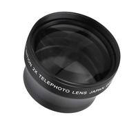 2X magnification telephoto converter lens, high definition optical resolution, scratch-proof, oil-proof, lightweight, portable. Solid, aluminum alloy lens suitable for 37mm