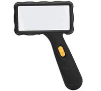 2x Magnifying Glass with LED Lights, Handheld Rectangular Magnifier, Bright and Soft Lighting for Reading Jewelry Stamps, Lightweight Pocket - Size Magnifier with Glass Lens
