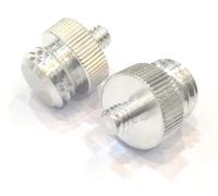 2x Male 5/8 To Male 1/4 Video Camera Tripod Adapter Gradienter Level Green Light Switch Screw Portable Surveying Instrument Flash-Light Lamp Connect-or Film Photograph-y Parts Accessories