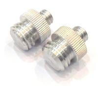 2x Male 5/8 To Male 3/8 Video Camera Tripod Adapter Gradienter Level Green Light Switch Screw Portable Surveying Instrument Flash-Light Lamp Connect-or Film Photograph-y Parts Accessories