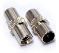 2X Male Tv Aerial Screw/twist On Connectors Rf Coaxial Freeview Cable Plugs