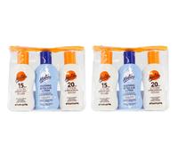 2x Malibu Sun Cream Lotion Travel Essentials 3 Pack SPF 15 & 20 & AfterSun 100ml