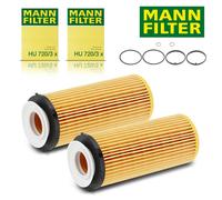 2x Mann Filter HU720/3x Oil Filter For BMW 3ER E90 E91-E93 5ER F10 F11 X5 E70 X6