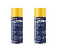 2x Mannol - Lithium High Performance Clear Grease Lubricant Spray 9881 400ml