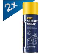 2x Mannol - Silicone Spray Resistant Lubrication Protects & Restores 9963 450ml
