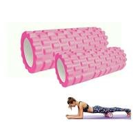 2X Massage Foam Roller for Muscle Therapy. Pilates and Yoga Roller. Fitness Foam Roller. Foam Cylinder for Pain Relief, Home Training and Gym Workout (33x14cm/30x9cm)