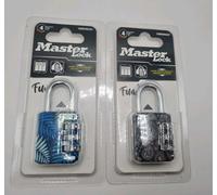 2x Master Lock Aluminium 30mm 3-Digit Combination Padlock 1509EURDAST