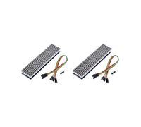 2X MAX7219 Dot Matrix Module 8x8 Common Cathode LED Display 5V 4-in-1 with DuPont Wires Cable for DIY Projects B