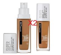 2X Maybelline SuperStay Active Wear Foundation 30H 60 Caramel