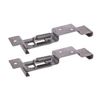 2x Maypole Trailer Number Plate Stainless Steel Spring Clips Holder Car Caravan