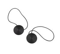 2X Metal Curtain Tieback Polyester Replacement Solid Color Household Kitchen Bedroom Drape Fixing Fastener Black