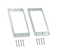 2x Metal Humbucker Pickup Frame Mounting Ring for LP Electric Guitar Silver