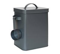 2x metal storage container with measuring spoon anthracite