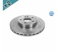 2x MEYLE 015 521 2059 Brake Disc Front Fits Mercedes-Benz Marco Polo V-Class