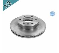 2x MEYLE 015 521 2101 Brake Disc Front Fits Mercedes-Benz eSprinter Sprinter